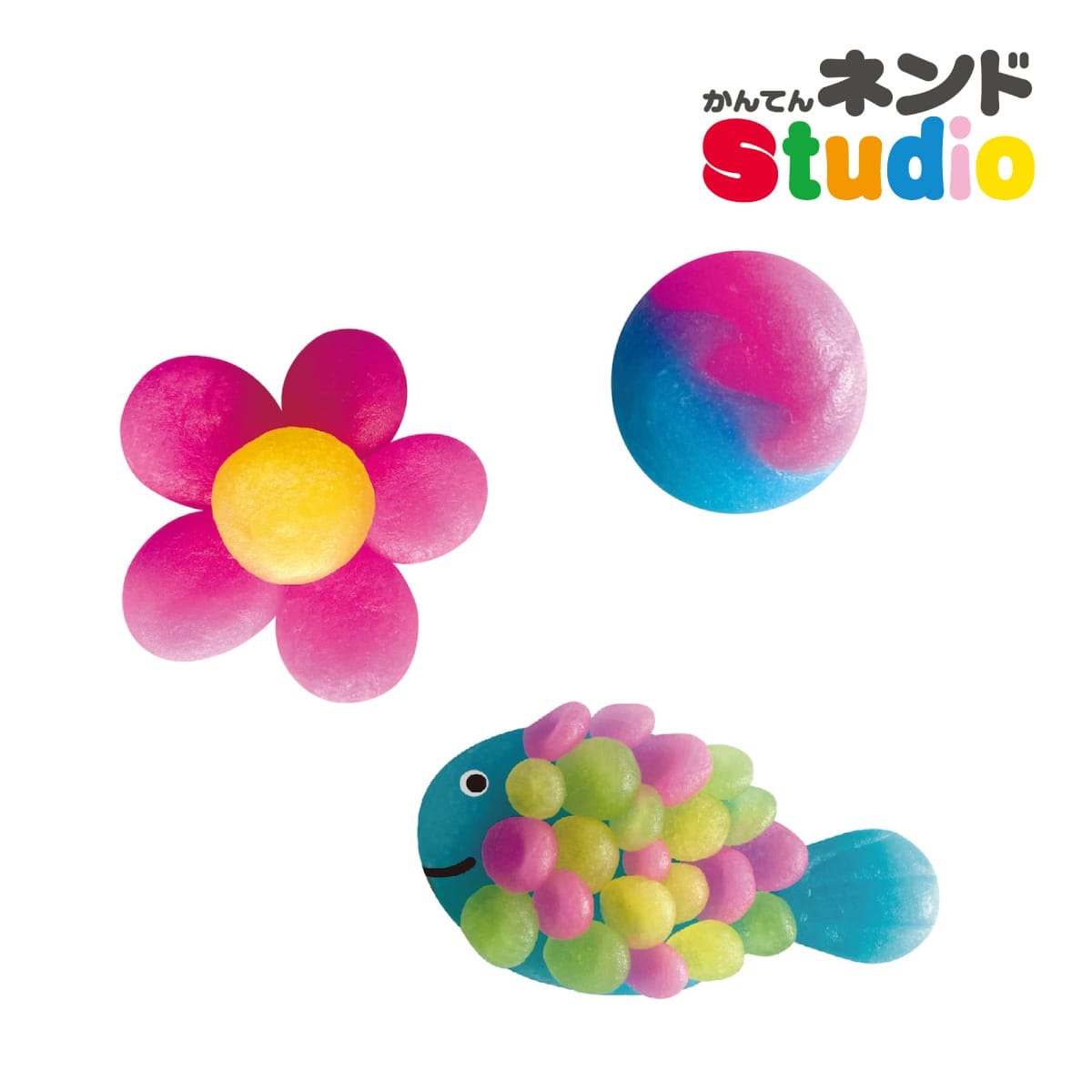 かんてんネンドStudio クリアカラー4色セット(クリアカラー4色