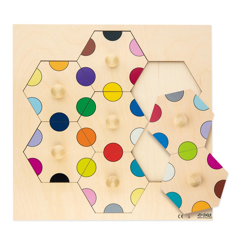 六角形パズル「カラードット」